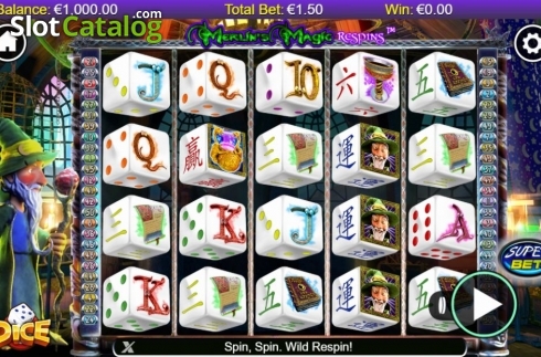 Скрин2. Merlin's Magic Respins Dice слот