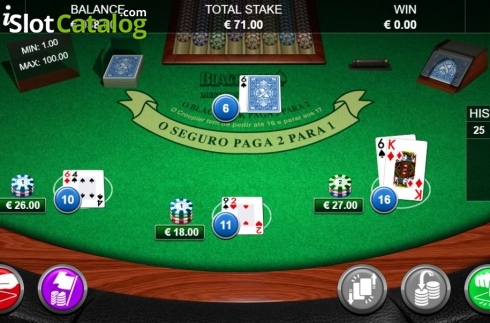 Скрин3. Blackjack Pro MH Portuguese слот