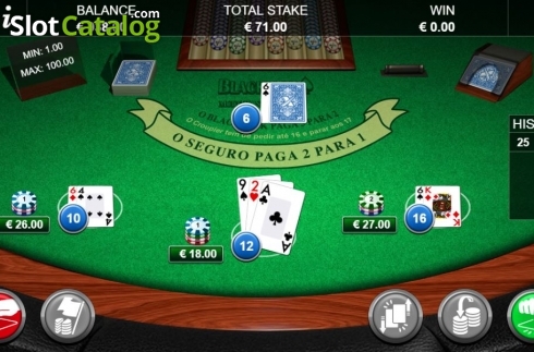 Скрин4. Blackjack Pro MH Portuguese слот