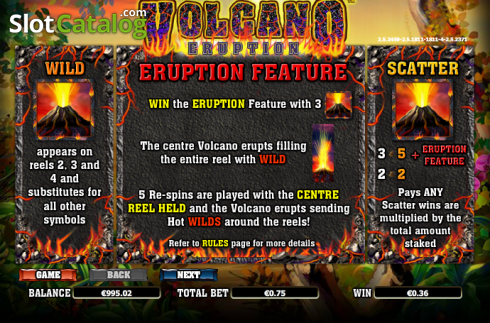 Скрин7. Volcano Eruption слот