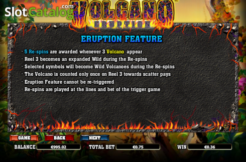 Скрин9. Volcano Eruption слот