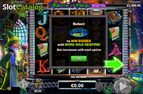 Скрин3. Merlin's Magic Respins слот