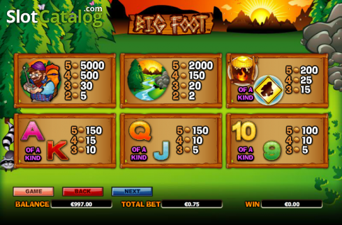 Скрин7. Big Foot (NextGen) слот