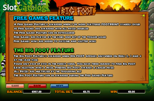 Скрин8. Big Foot (NextGen) слот