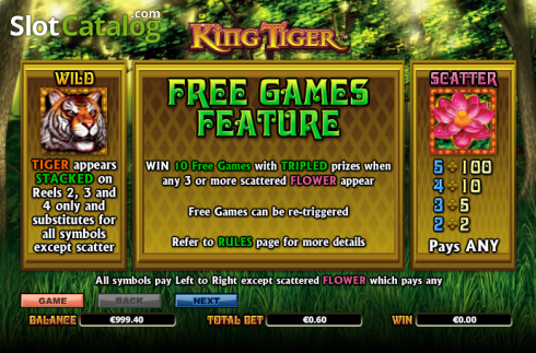 Скрин7. King Tiger слот