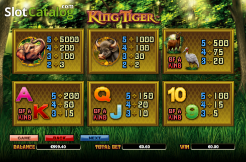 Скрин8. King Tiger слот