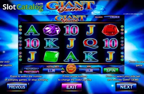 Скрин3. Giant Gems слот