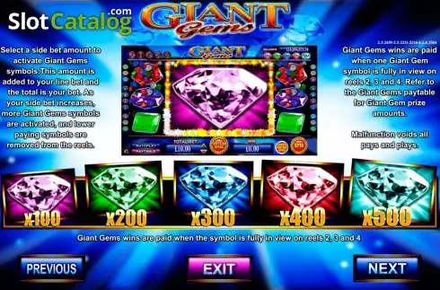 Скрин4. Giant Gems слот