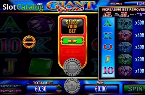 Скрин8. Giant Gems слот