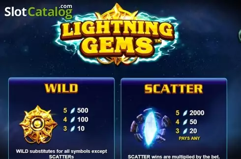Скрин8. Lightning Gems слот