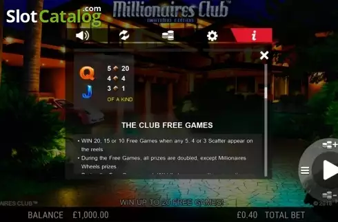 Скрин5. Millionaires Club Diamond Edition слот