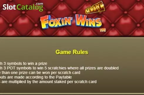 Скрин4. Scratch Foxin Wins слот