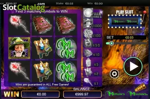Скрин2. Scratch Merlins Millions слот