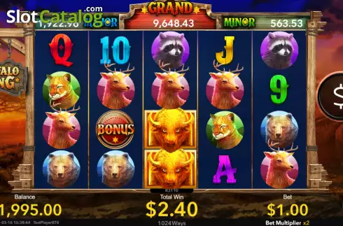 Скрин4. Buffalo King (Nextspin) слот