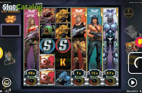 Скрин3. Brute Force Alien Onslaught слот