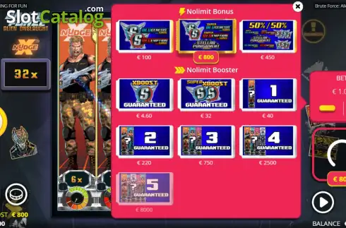 Скрин8. Brute Force Alien Onslaught слот