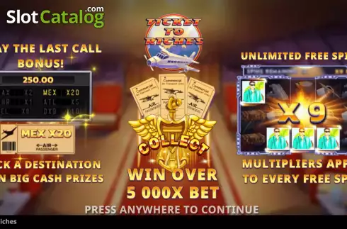Скрин2. Ticket to Riches слот