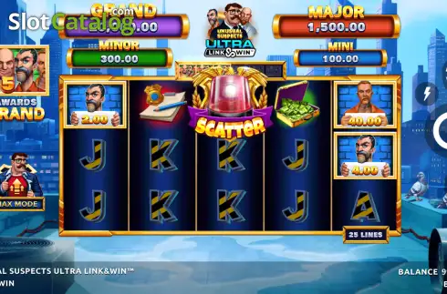 Скрин2. Unusual Suspects Ultra Link&Win слот