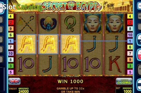 Скрин3. Secret Of Egypt Deluxe слот