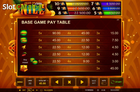 Скрин9. Prize of the Nile слот