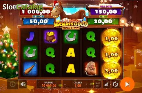 Скрин2. Jackass Gold Hold and Win Christmas слот