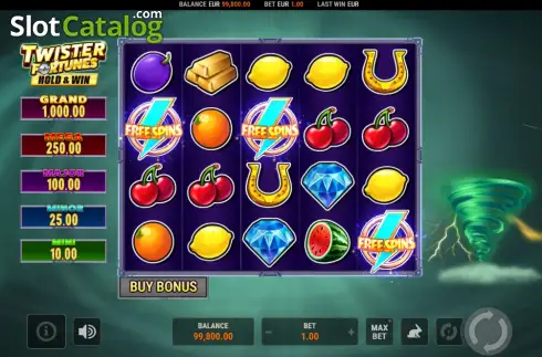 Скрин2. Twister Fortunes Hold and Win слот