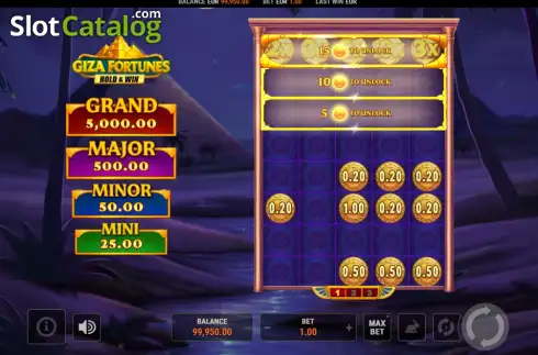 Скрин3. Giza Fortunes слот
