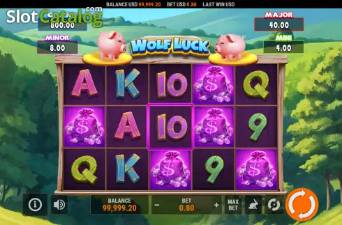 Скрин2. Wolf Luck слот