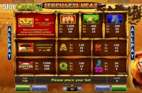 Скрин4. Serengeti Heat слот