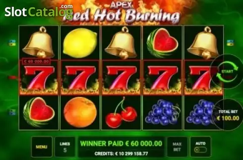Скрин2. Red Hot Burning слот