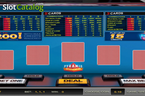 Скрин2. Pyramid Poker Bonus Deluxe (Nucleus Gaming) слот