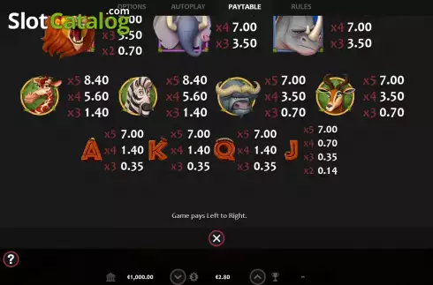 Скрин9. Safari Spins слот