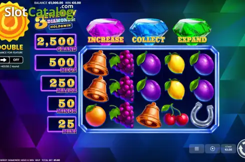 Скрин2. 3 Energy Diamonds слот