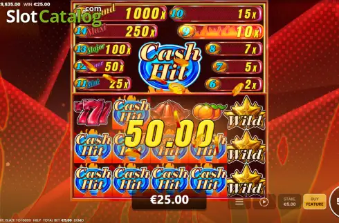 Скрин3. Cash Hit: Blaze to 1000x слот