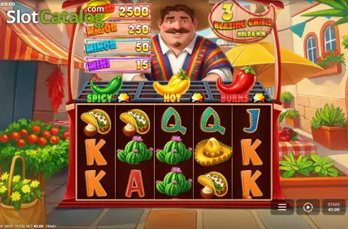 Скрин2. 3 Blazing Chilis слот