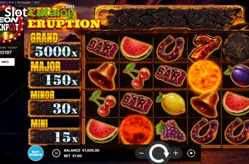 Скрин2. Fire Eruption слот