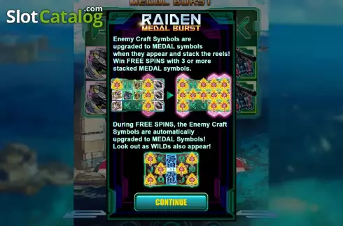 Скрин2. Raiden Medal Burst слот