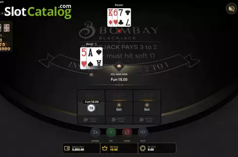 Скрин3. Bombay Blackjack слот