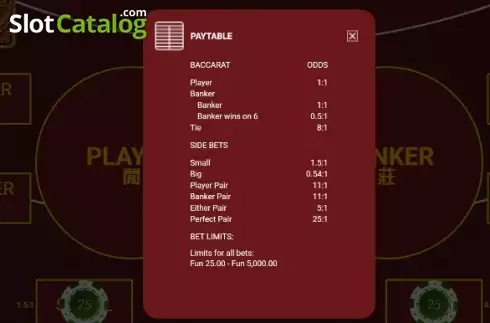 Скрин4. High Roller Baccarat No commission слот