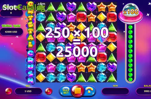 Скрин5. Crystal Cascade (Onlyplay) слот