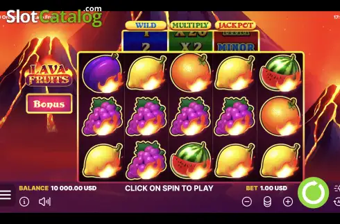 Скрин2. Lava Fruits слот