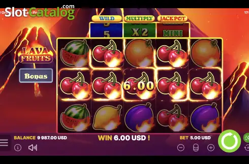 Скрин4. Lava Fruits слот