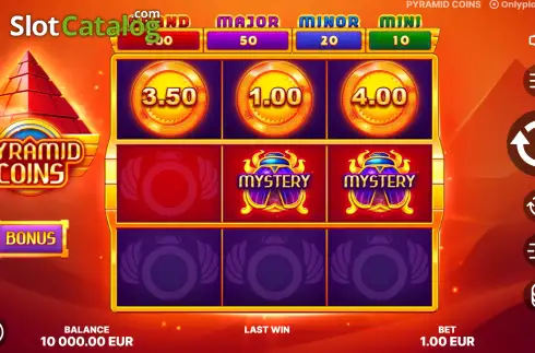 Скрин2. Pyramid Coins слот