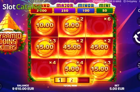 Скрин3. Pyramid Coins X-Mas слот