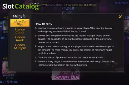 Скрин7. Four Cards Bull KX слот