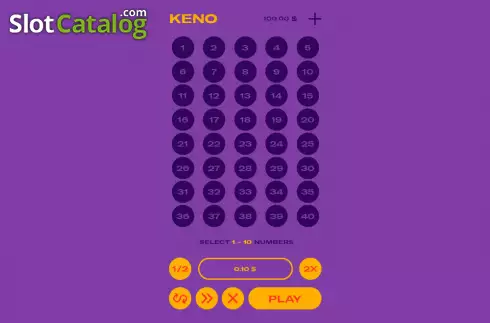 Скрин2. Keno (Orbital Gaming) слот