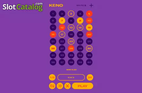 Скрин4. Keno (Orbital Gaming) слот