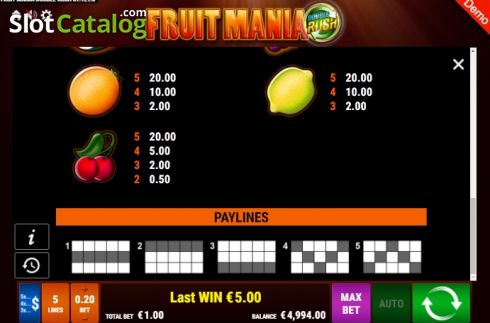 Скрин9. Fruit Mania Double Rush слот