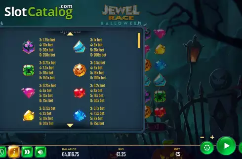 Скрин8. Jewel Race Halloween слот