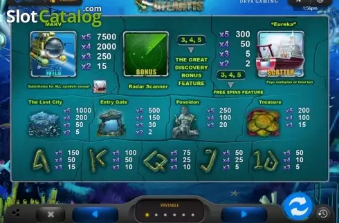 Скрин6. Mission: Atlantis слот